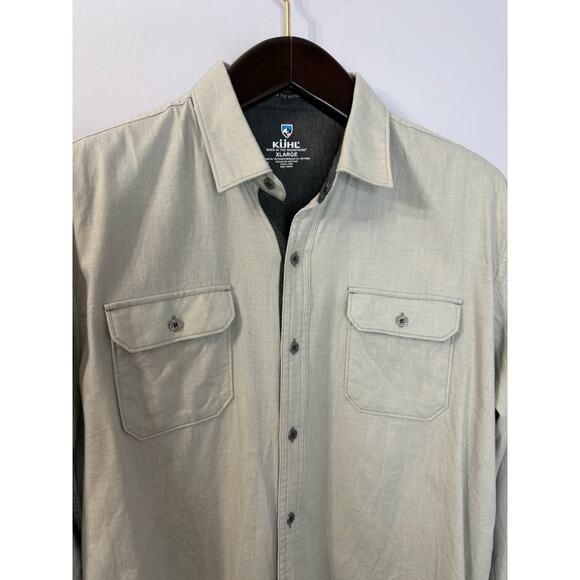 Kuhl Dillingr Flannel Cotton Blend Button Down Long Sleeve Men's Sz XL - Picture 8 of 13